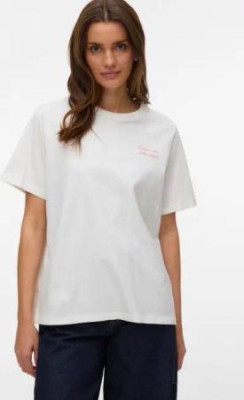 Vero Moda Kurzarmshirt "VMYVONNE CATY SS TOP BOX JRS" mit Rückenprint