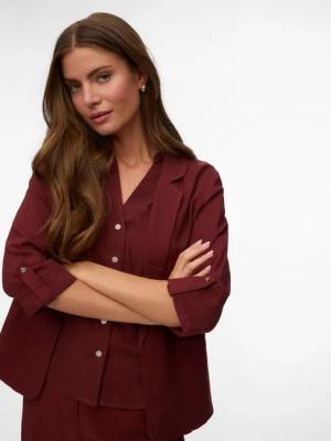 Vero Moda Kurzblazer VMJESMILO 3/4 LOOSE BLAZER WVN NOOS mit Leinen