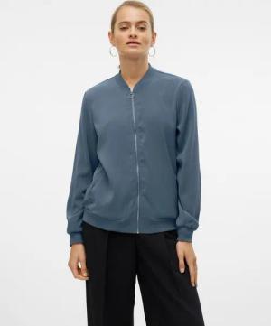 Vero Moda Kurzjacke VMCONNY, leichte Jacke für den Übergang seitliche Eingrifftaschen, Rippbündchen