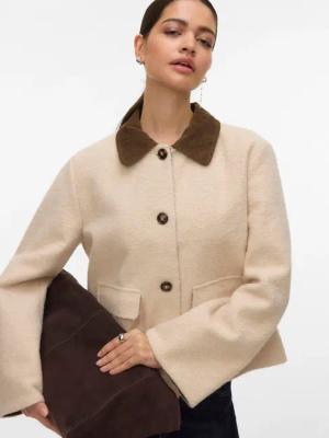 Vero Moda Kurzjacke "VMFLORENCE SHORT JACKET BOO" mit Knopfleiste