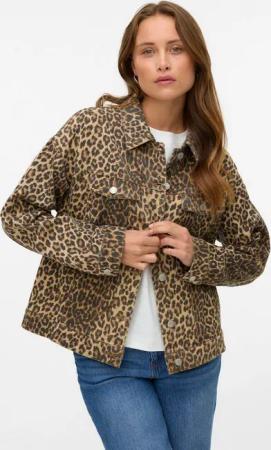 Vero Moda Kurzjacke VMTESSA LS OVERSIZE DNM AOP JACKET NOOS mit Animal-Print
