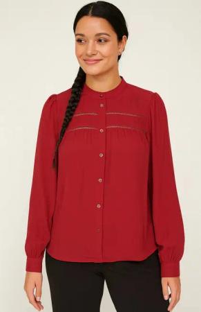 Vero Moda Langarmbluse VMEMMA LS LACE SHIRT WVN GA NOOS