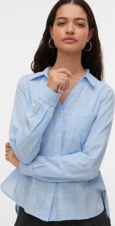 Vero Moda Langarmbluse VMTHILDE LS SHIRT WVN NOOS Baumwolle