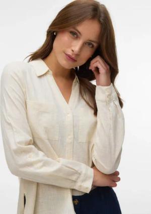 Vero Moda Langarmbluse "VMTHILDE LS SHIRT WVN NOOS" Baumwolle