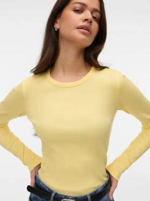 Vero Moda Langarmshirt "VMCHLOE LS SHORT TOP JRS NOOS" Baumwollmischung