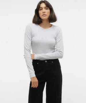 Vero Moda Langarmshirt VMCHLOE LS SHORT TOP JRS NOOS Baumwollmischung