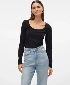 Vero Moda Langarmshirt "VMLULU LS U-NECK TOP JRS GA NOOS"