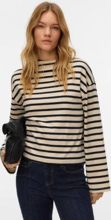Vero Moda Langarmshirt VMURENA LS OVERSIZED FUNNEL NECK TOP JRS mit Trompetenärmeln