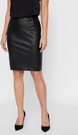 Vero Moda Lederimitatrock "VMBUTTERSIA HW COATED SKIRT NOOS"