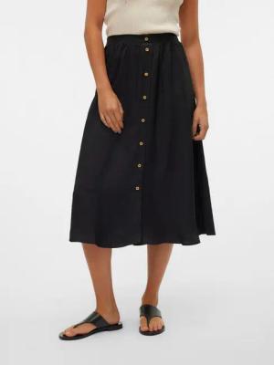 Vero Moda Maxirock VMMELANEY HW BUTTON CALF SKIRT WVN NOOS