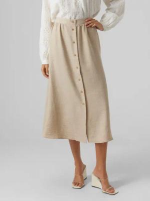 Vero Moda Maxirock VMMELANEY HW BUTTON CALF SKIRT WVN NOOS