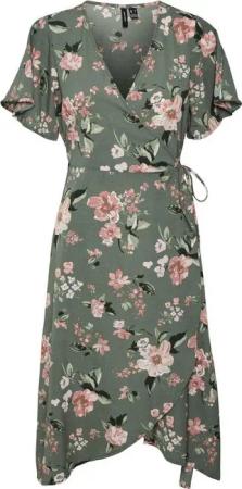 Vero Moda Midikleid Saki (1-tlg) Wickel-Design