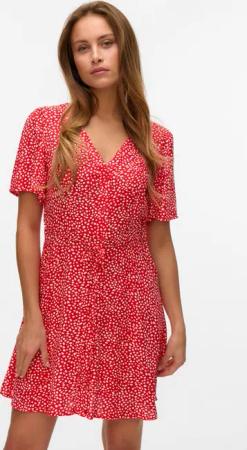 Vero Moda Minikleid "VMALBA SS SHORT DRESS WVN NOOS" Viskose, slim fit