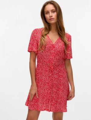 Vero Moda Minikleid VMALBA SS SHORT DRESS WVN NOOS Viskose, slim fit