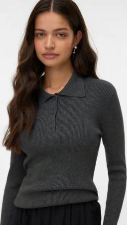 Vero Moda Polokragenpullover VMSILJERIB LS POLONECK PULLOVER NOOS