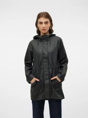 Vero Moda Regenjacke VMMALOU COATED JACKET Lederimitat