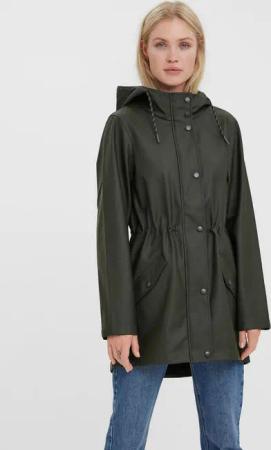 Vero Moda Regenjacke VMMALOU COATED JACKET Lederimitat