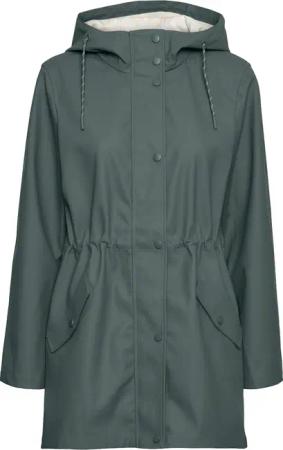 Vero Moda Regenjacke "VMMALOU COATED JACKET" mit Kapuze Lederimitat