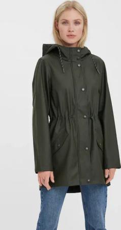 Vero Moda Regenjacke "VMMALOU COATED JACKET" mit Kapuze Lederimitat