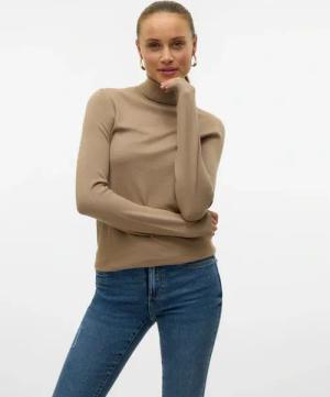 Vero Moda Rollkragenpullover "VMHAPPINESS LS ROLLNK PULLOVE GA BOO REP"