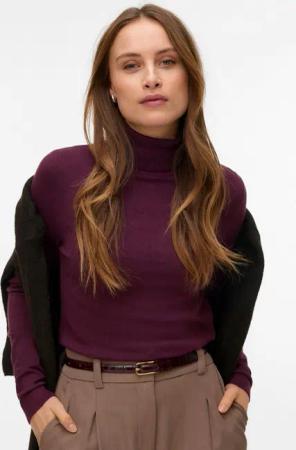 Vero Moda Rollkragenpullover VMHAPPINESS LS ROLLNK PULLOVE GA BOO REP