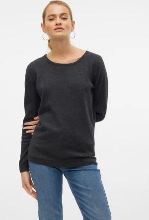 Vero Moda Rundhalspullover VMCARE STRUCTURE LS O-NECK BLOUSE aus Bio-Baumwolle