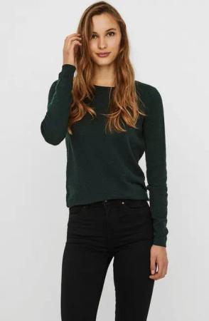 Vero Moda Rundhalspullover VMCARE STRUCTURE LS O-NECK BLOUSE aus Bio-Baumwolle