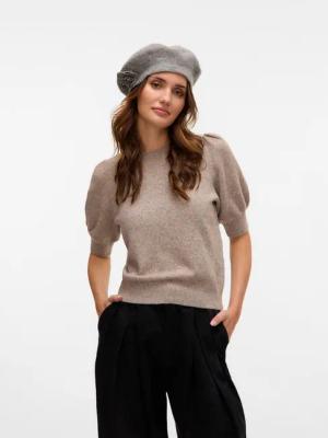 Vero Moda Rundhalspullover VMDOFFY 2/4 O-NECK PULLOVER GA NOOS mit kurzen Puffärmeln