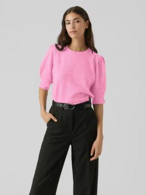 Vero Moda Rundhalspullover VMDOFFY 2/4 O-NECK PULLOVER GA NOOS mit kurzen Puffärmeln