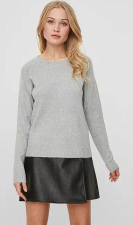 Vero Moda Rundhalspullover "VMDOFFY" in melierter Optik