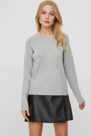 Vero Moda Rundhalspullover VMDOFFY in melierter Optik