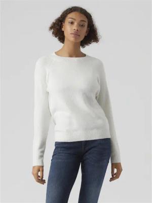 Vero Moda Rundhalspullover "VMDOFFY LS O-NECK BLOUSE GA NOOS" Materialmix, regular fit