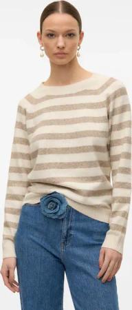 Vero Moda Rundhalspullover "VMDOFFY LS O-NECK BLOUSE GA NOOS" Materialmix, regular fit