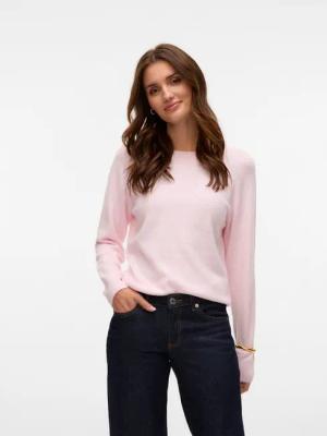 Vero Moda Rundhalspullover VMDOFFY LS O-NECK BLOUSE GA NOOS Materialmix, regular fit
