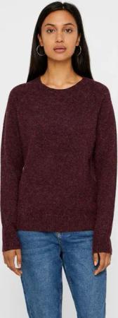 Vero Moda Rundhalspullover VMDOFFY LS O-NECK BLOUSE GA NOOS Materialmix, regular fit