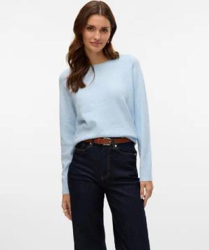 Vero Moda Rundhalspullover VMDOFFY LS O-NECK BLOUSE GA NOOS Materialmix, regular fit
