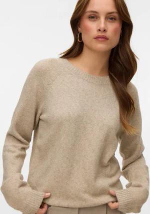 Vero Moda Rundhalspullover VMDOFFYSHINE LS O-NECK BLOUSE REP NOOS
