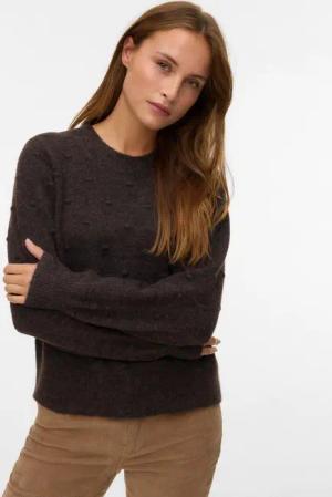 Vero Moda Rundhalspullover VMFRANCESCA LS O-NECK PULLOVER BOO