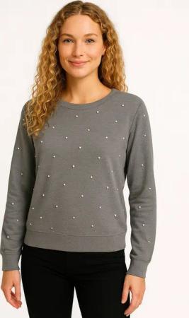 Vero Moda Rundhalspullover VMGLORY PEARL LS O-NECK PULLOVER BOO