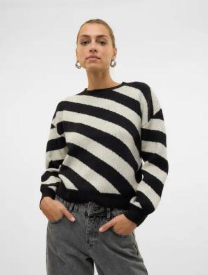 Vero Moda Rundhalspullover VMLARA LS O-NECK PULLOVER GA BOO REP