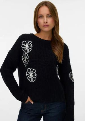 Vero Moda Rundhalspullover VMLAURA LS O-NECK PULLOVER BOO
