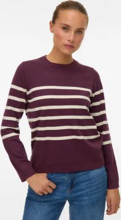 Vero Moda Rundhalspullover VMSABA PLAIN LS O-NECK PULLOVER GA NOOS