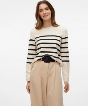 Vero Moda Rundhalspullover VMSABA PLAIN LS O-NECK PULLOVER GA NOOS