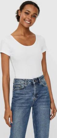 Vero Moda Rundhalsshirt "VMMAXI MY SOFT SS U-NECK"