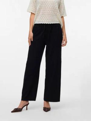 Vero Moda Schlupfhose VMCAIA MW WIDE PANT WVN NOOS Baumwollmischung, oversize, mit Leinen