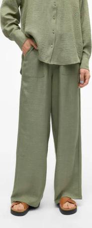 Vero Moda Schlupfhose "VMMELANEY HW LOOSE PANT WVN GA NOOS" Kunstfaser, loose fit