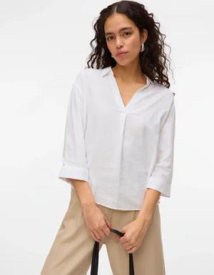 Vero Moda Shirtbluse "VMLINN 3/4 TOP WVN GA NOOS"