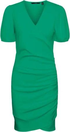 Vero Moda Shirtkleid (knielang, 1-tlg) VMELISA S/S WRAP DRESS LCS JRS