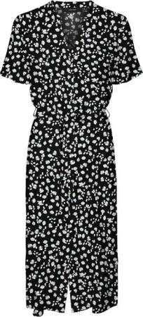 Vero Moda Shirtkleid Midi Blusen Kurzarm Tunika Dress VMVICA (lang) VMVICA S/S SHIRT DRESS GA WVN NOOS
