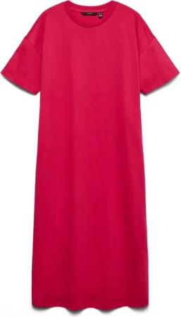 Vero Moda Shirtkleid VMMOLLY SS OVERSIZE CALF DRESS NOOS Baumwolle, regular fit